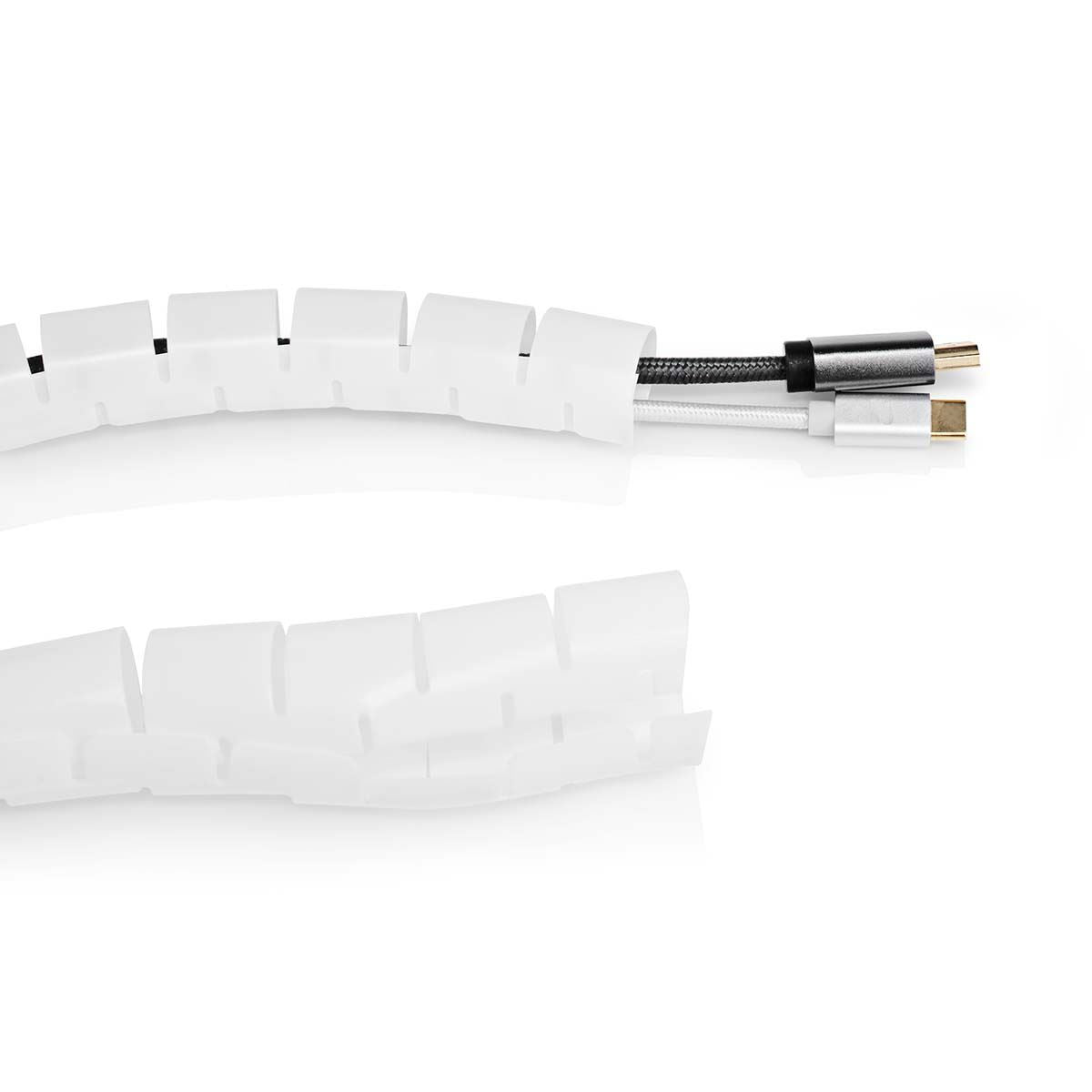 Nedis Cable Management | Spiral Sleeve | 1 pcs | Maximum cable thickness: 28 mm | PE | White