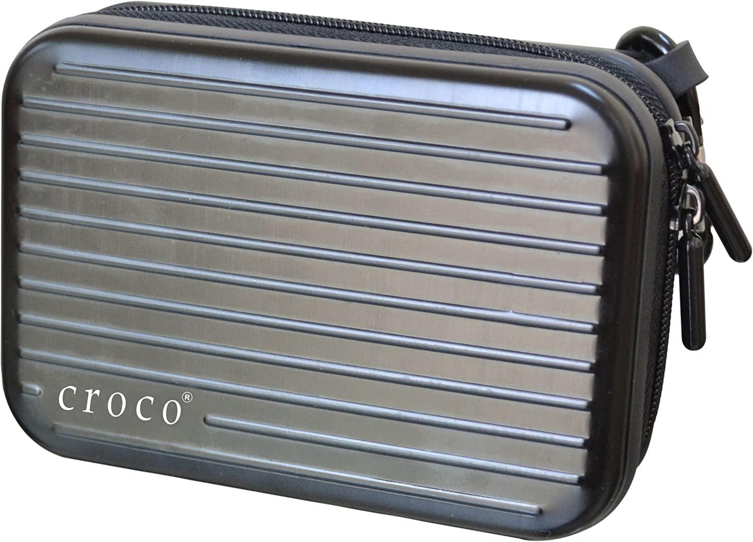 Croco "Flight" Alumininim Universal Digital Camera Hard Case Pouch Bag - Black