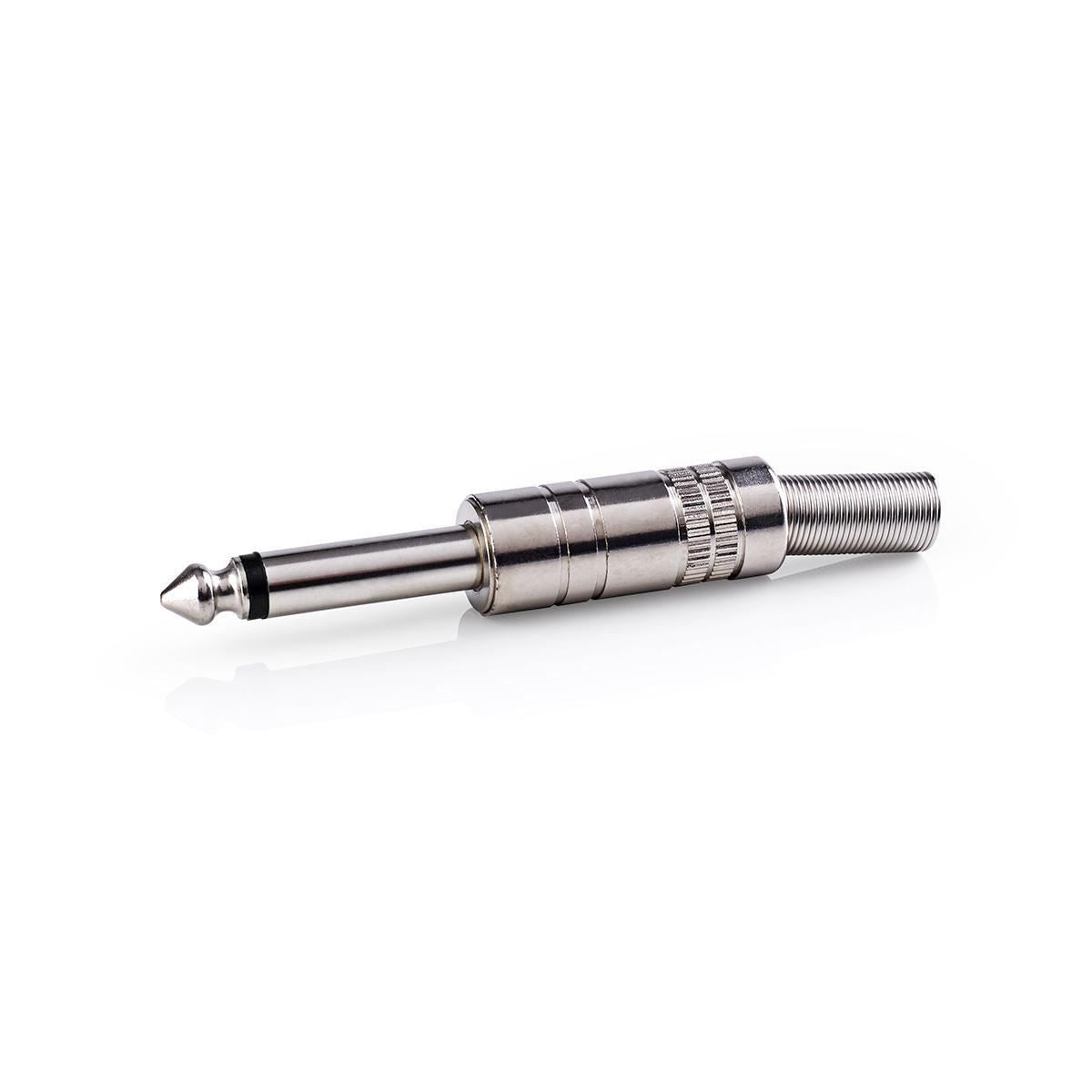 Nedis 6.35 mm 1/4" Jack Connector | Straight | Male | Nickel Plated | Solder | Cable input diameter: 6.8 mm | Metal | Metal | Polybag | 25 pcs