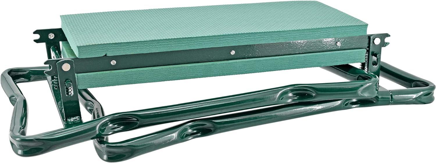 Garden Kneeler 2-in-1 Folding Gardening Padded Seat and Kneeling Stool Tool Bag