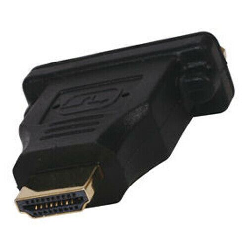 HDMI DVI Adapter | DVI-I 24+1 Pin Female | HDMI Male | Black