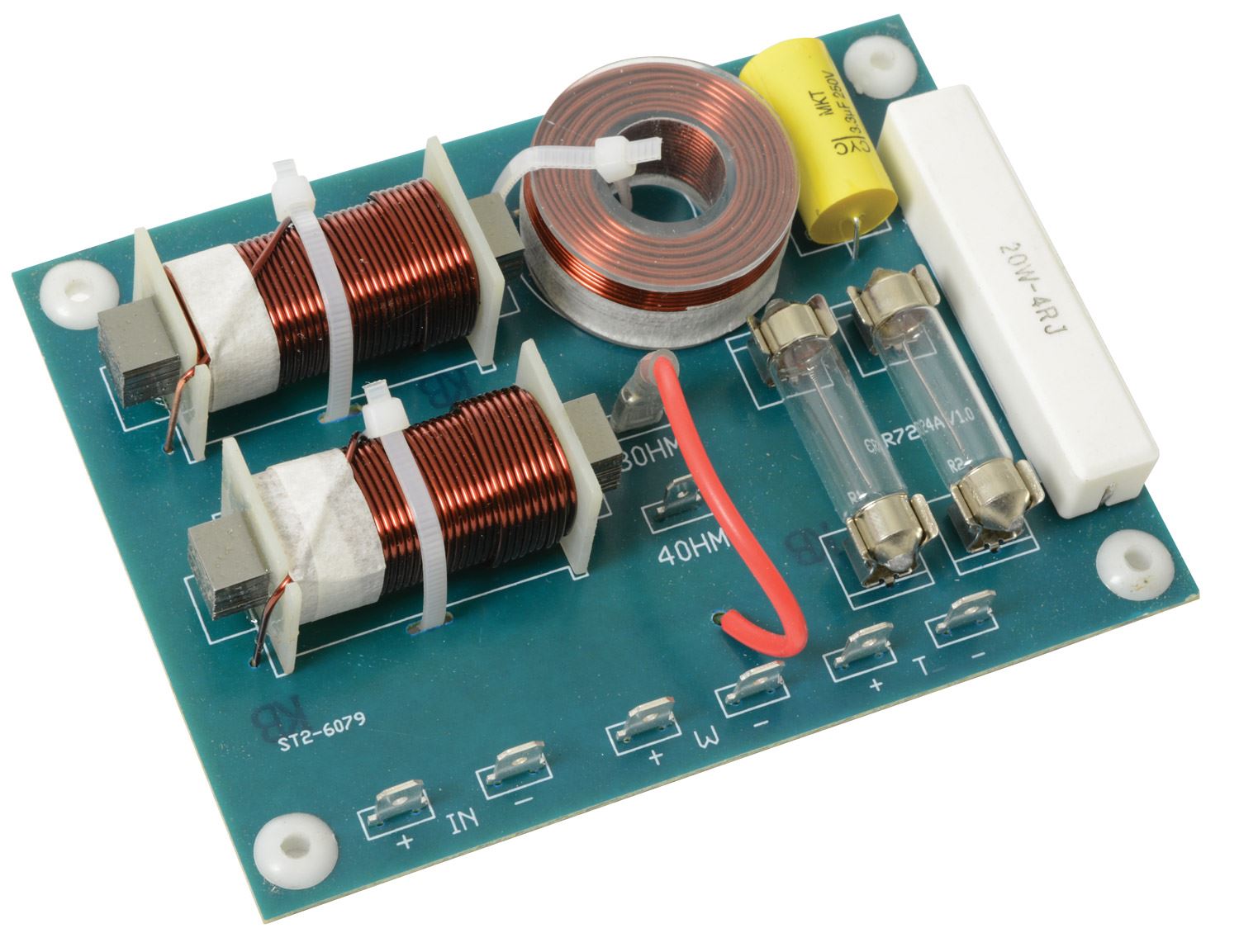 QTX Replacement 2-Way Speaker Passive Crossover / Xover 12dB 4 & 8 Ohm 200W 2kHz