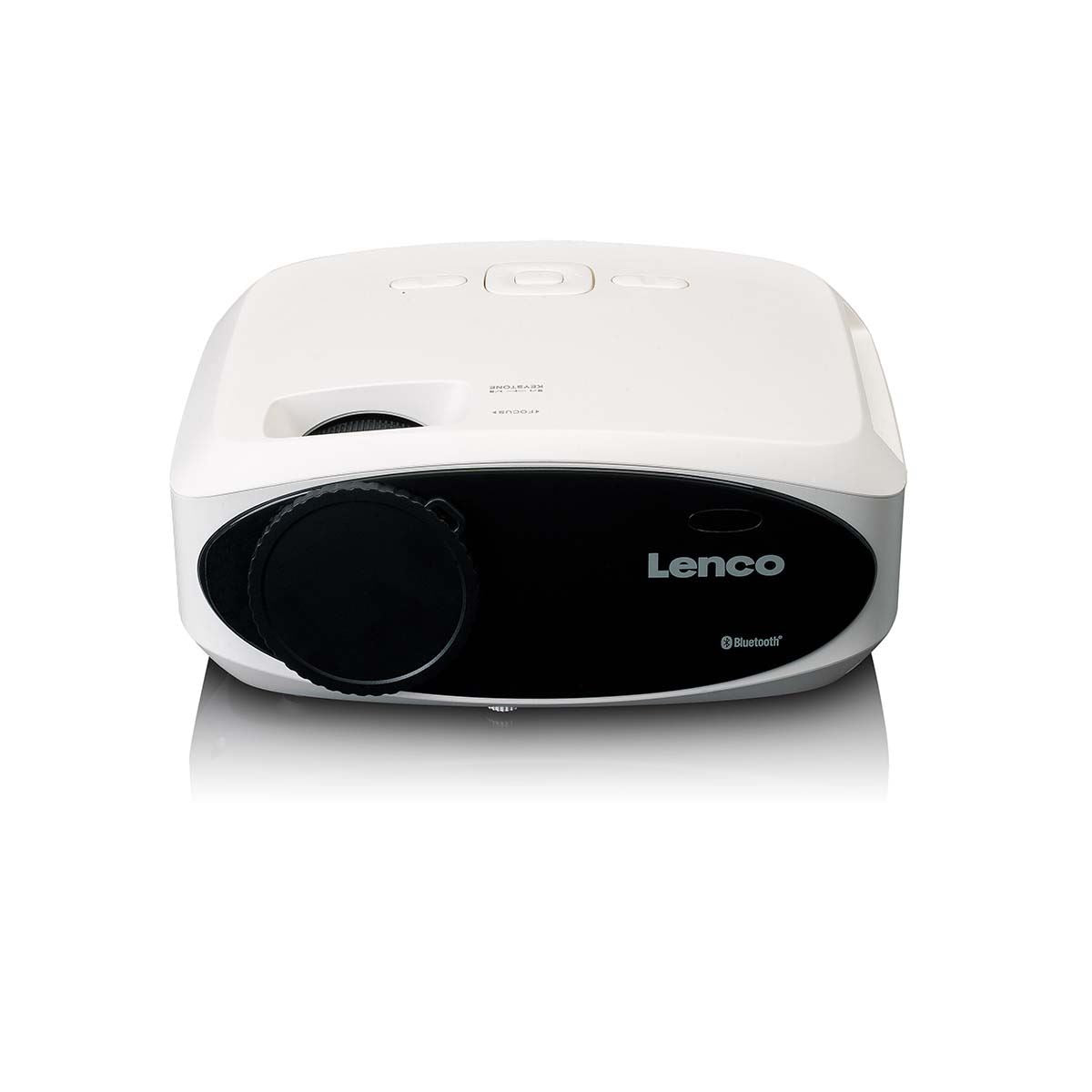 Lenco LCD Projector and Bluetooth® with high resolution, supports Full HD 1080P content White