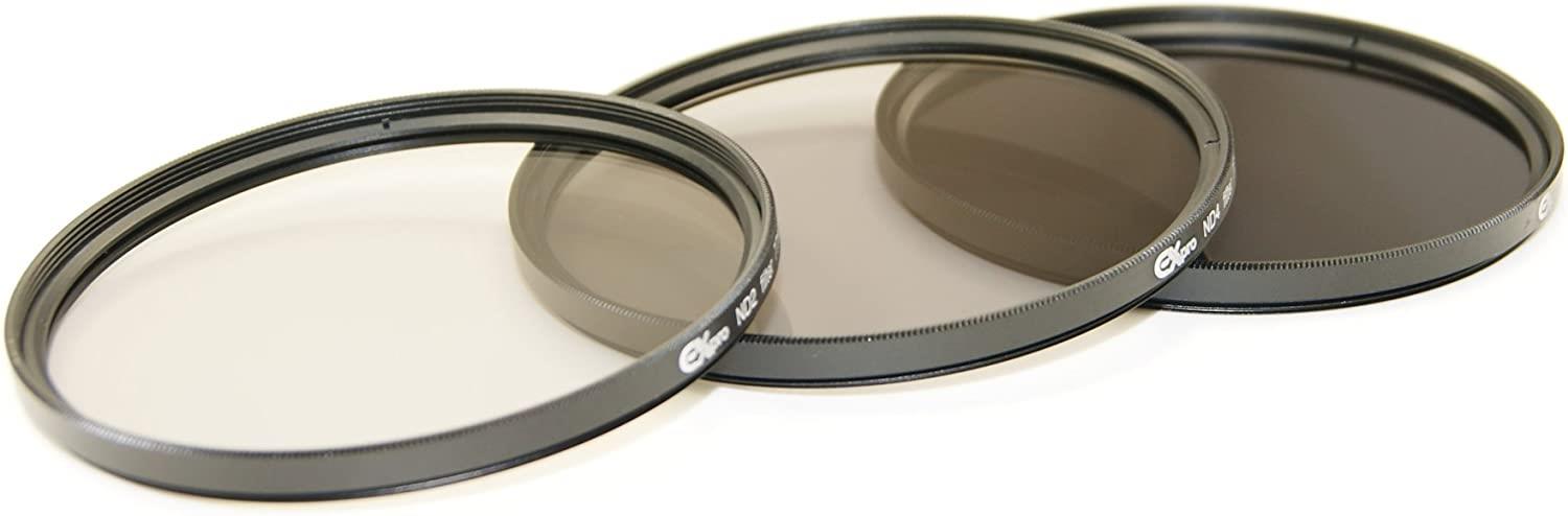 Ex-Pro 62mm ND 3 Piece Filter Kit with Case, ND2, ND4, ND8