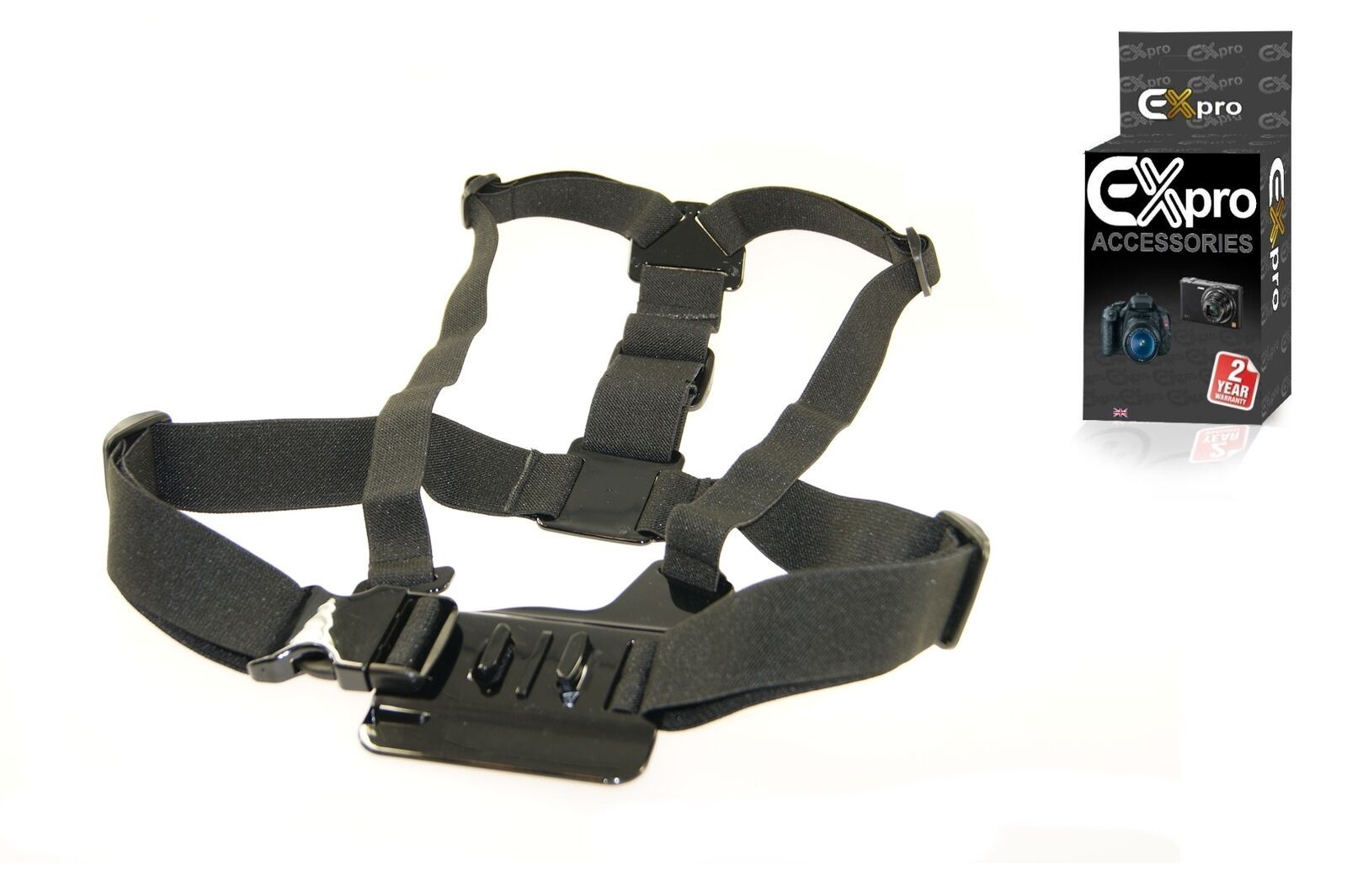 Ex-Pro Adjustable Chest Mount Harness for Action Cameras / GoPro Housing