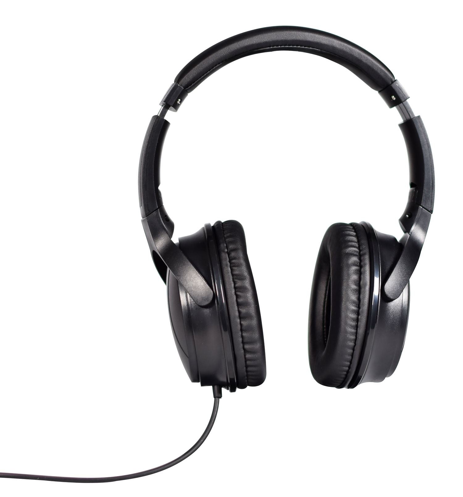 Av:link Wired DJ Headphones Full-Size Over-Ear Stereo Headphones Folding Black