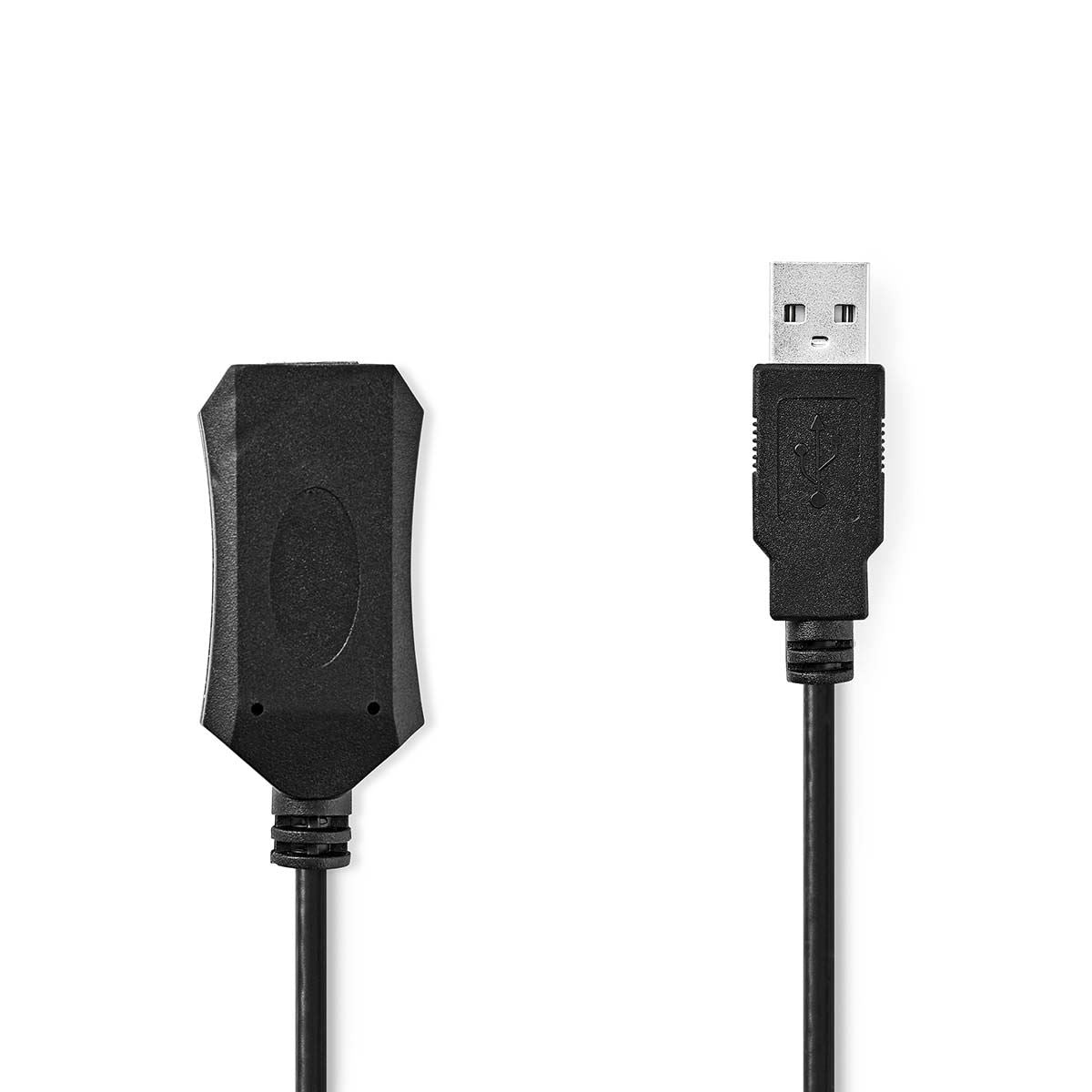 Nedis Active USB Cable | USB 2.0 | USB-A Male | USB-A Female | 480 Mbps | 5.00 m | Round | Nickel Plated | PVC | Copper | Label