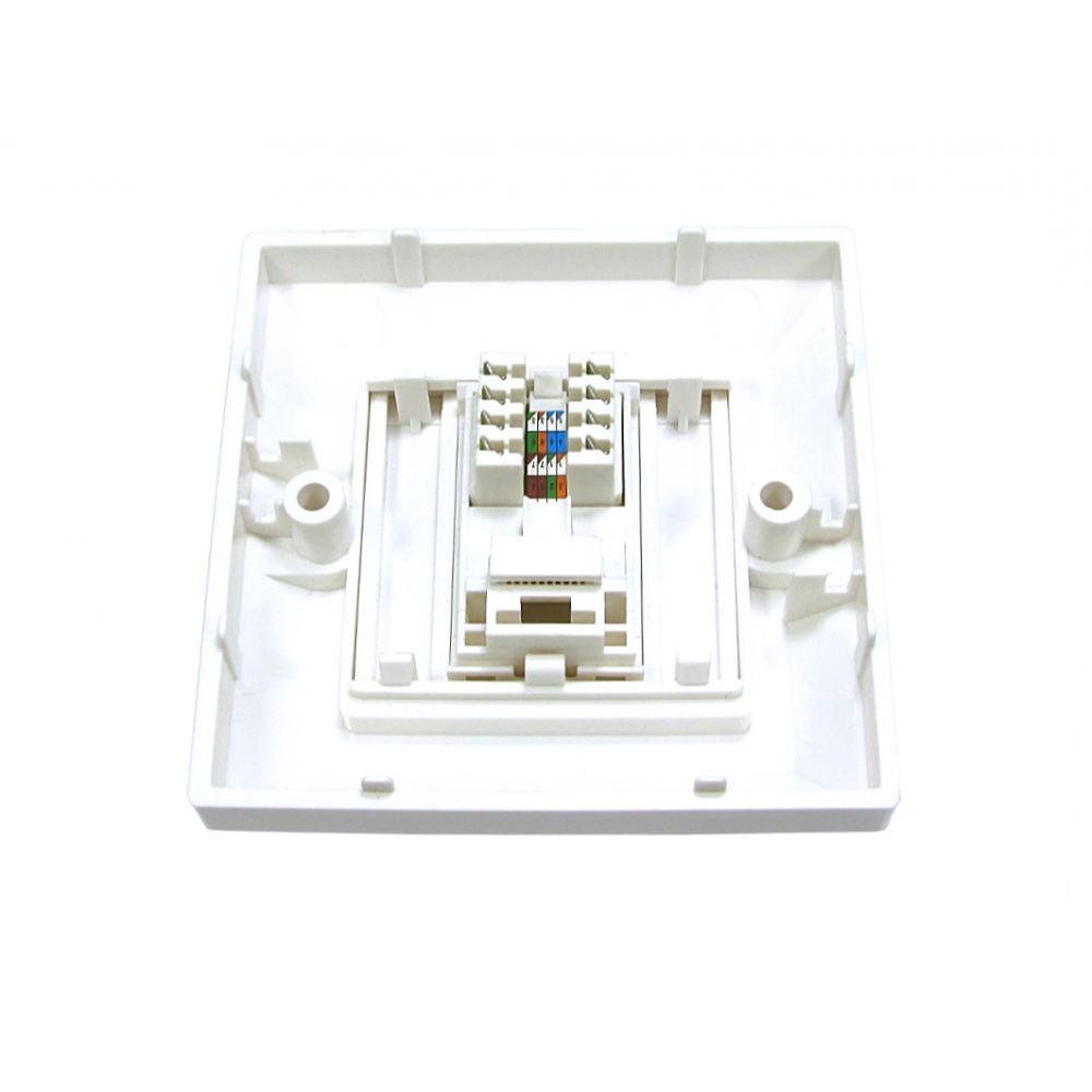 CAT5e RJ45 Face Plate Wall Socket Cat5e Ethernet Single Gang 1 Port with Keystones
