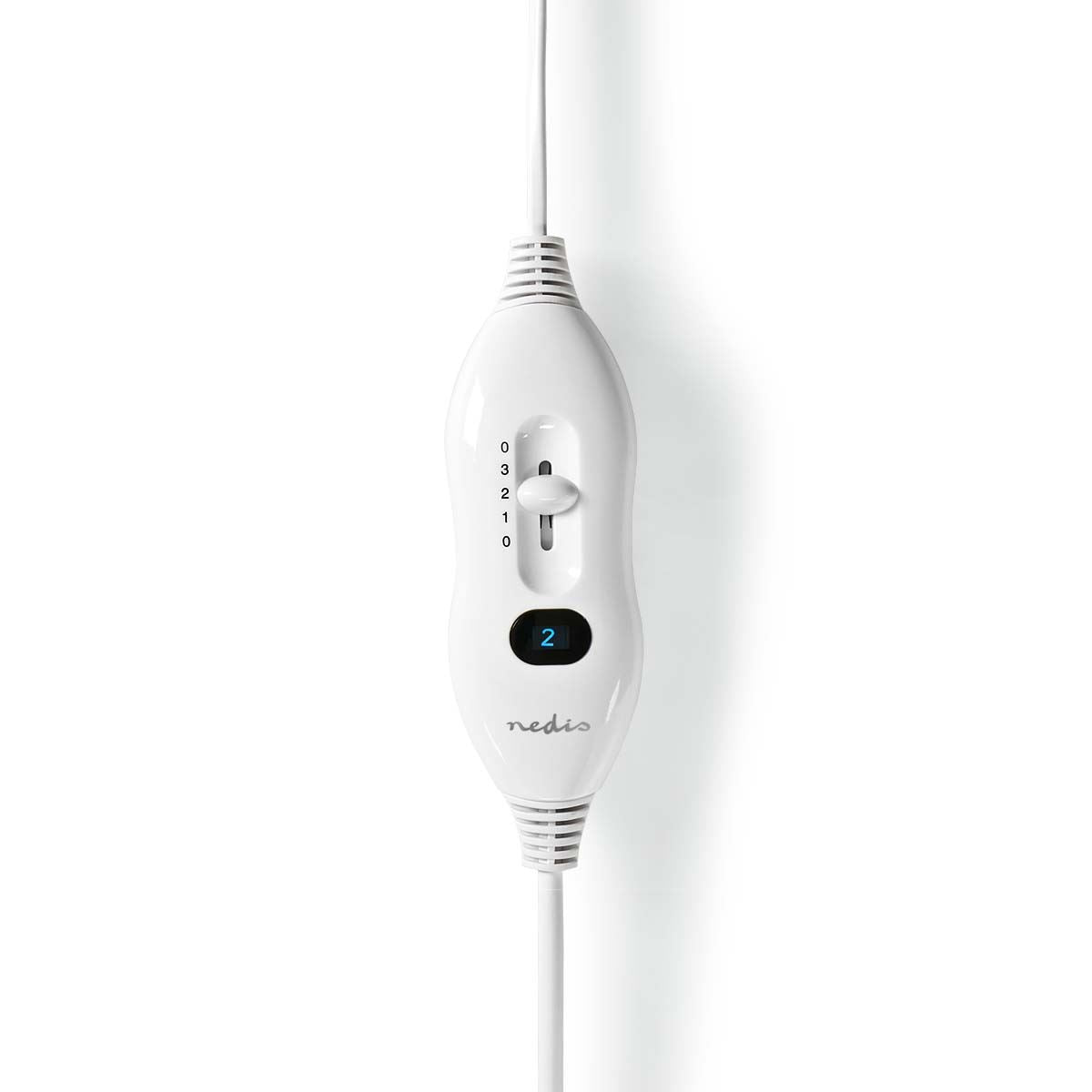 Nedis Heated Blanket, Underblanket 160 x 140cm, 2 Person, White, 3 Levels, Timer Auto-Off, Machine Washable, Soft and Full Body Warming, Sofa Bed Office Use, Warm blanket, Electric throw