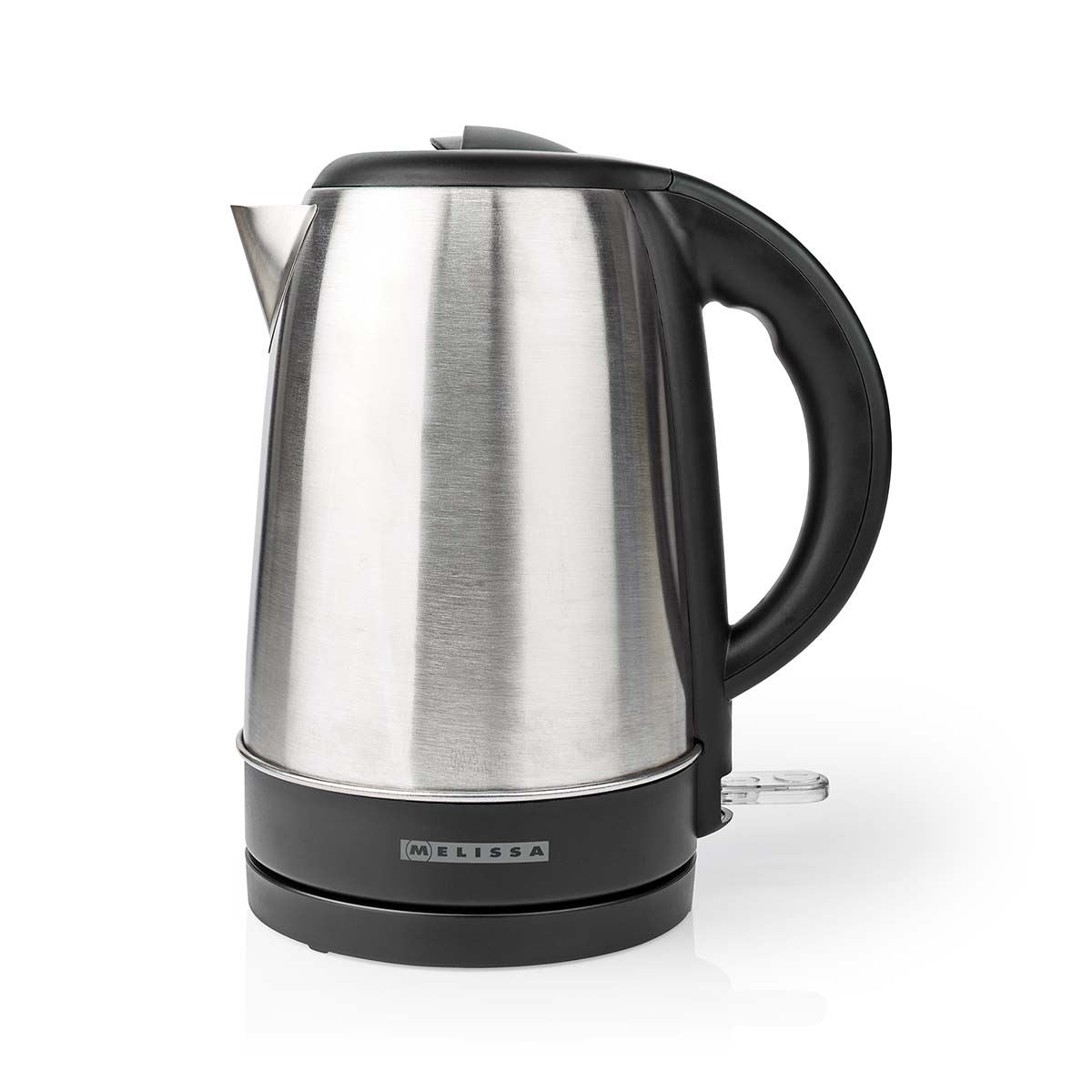 MELISSA Electric Kettle, 1.7L, 2200W, Stainless Steel Jug with Quick Boil Time, Boil Dry Protection and Auto Shut Off, Cordless 360° Swivel Base, for Hot Water Tea or Coffee - Silver