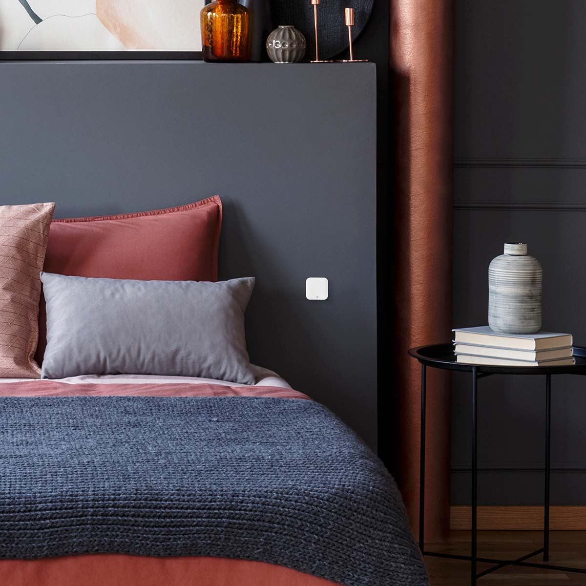 Nedis Smartlife Zigbee Wall Switch, Single Button 3 Programmable Commands, 50 x 50 x 14 mm, Battery Powered, Wireless Control - Compatible with Nedis Smartlife Gateway