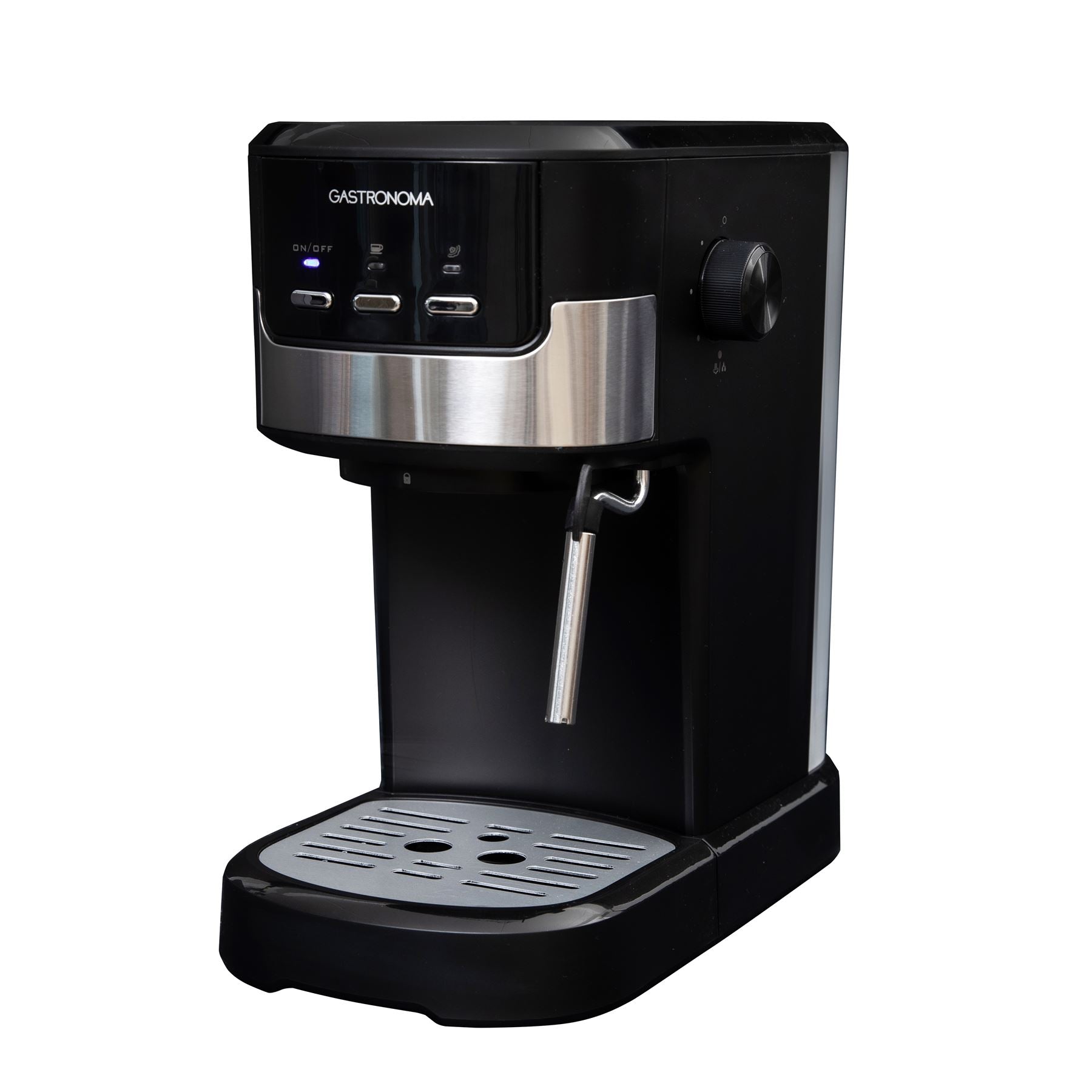 Gastronoma Espresso Coffee 15Bar Machine for Ground Coffee, Cappuccino & Latte Maker with Milk Frother Wand, Stainless Steel Professional Espresso Maker