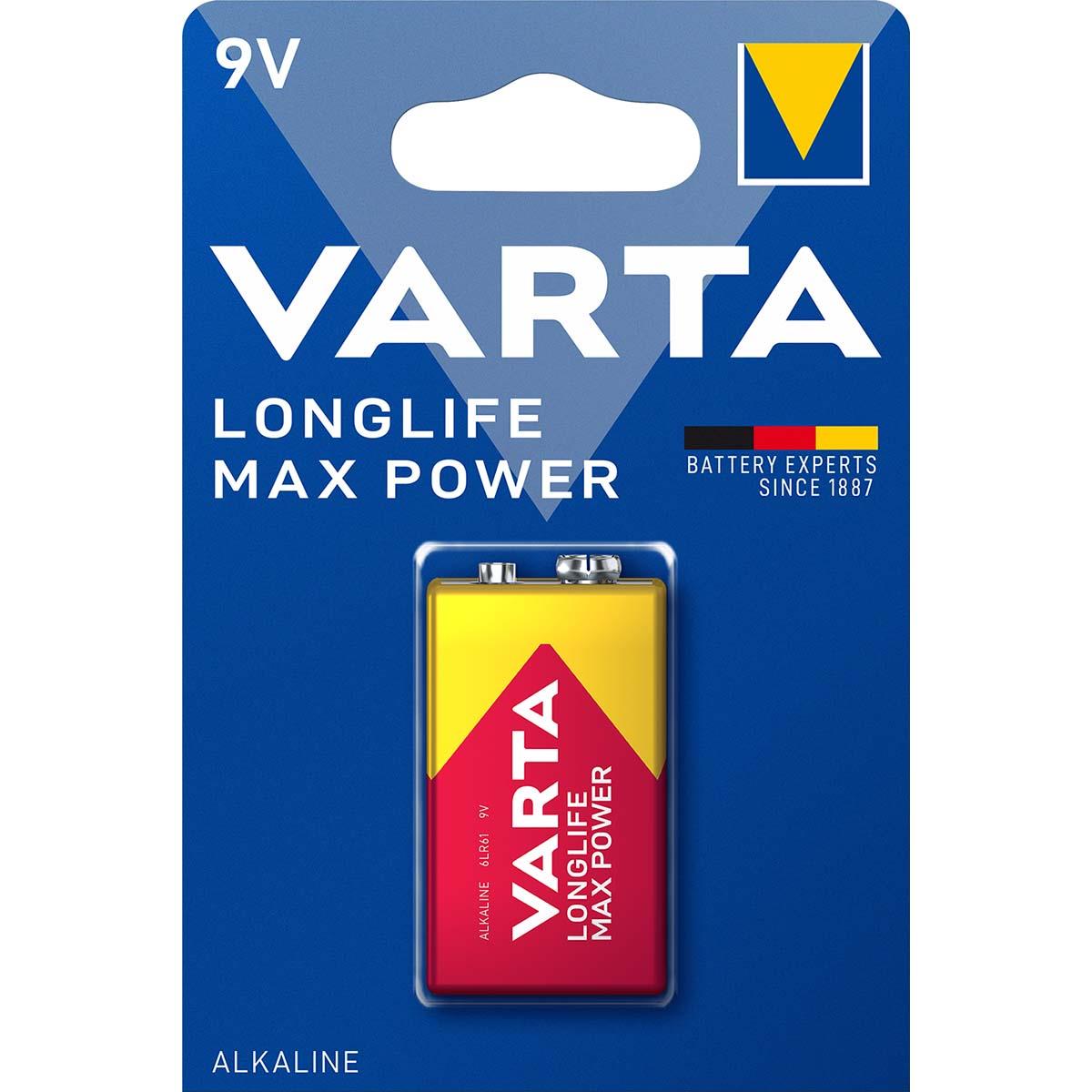 Varta Longlife Battery Max Power 9V 1-Blister