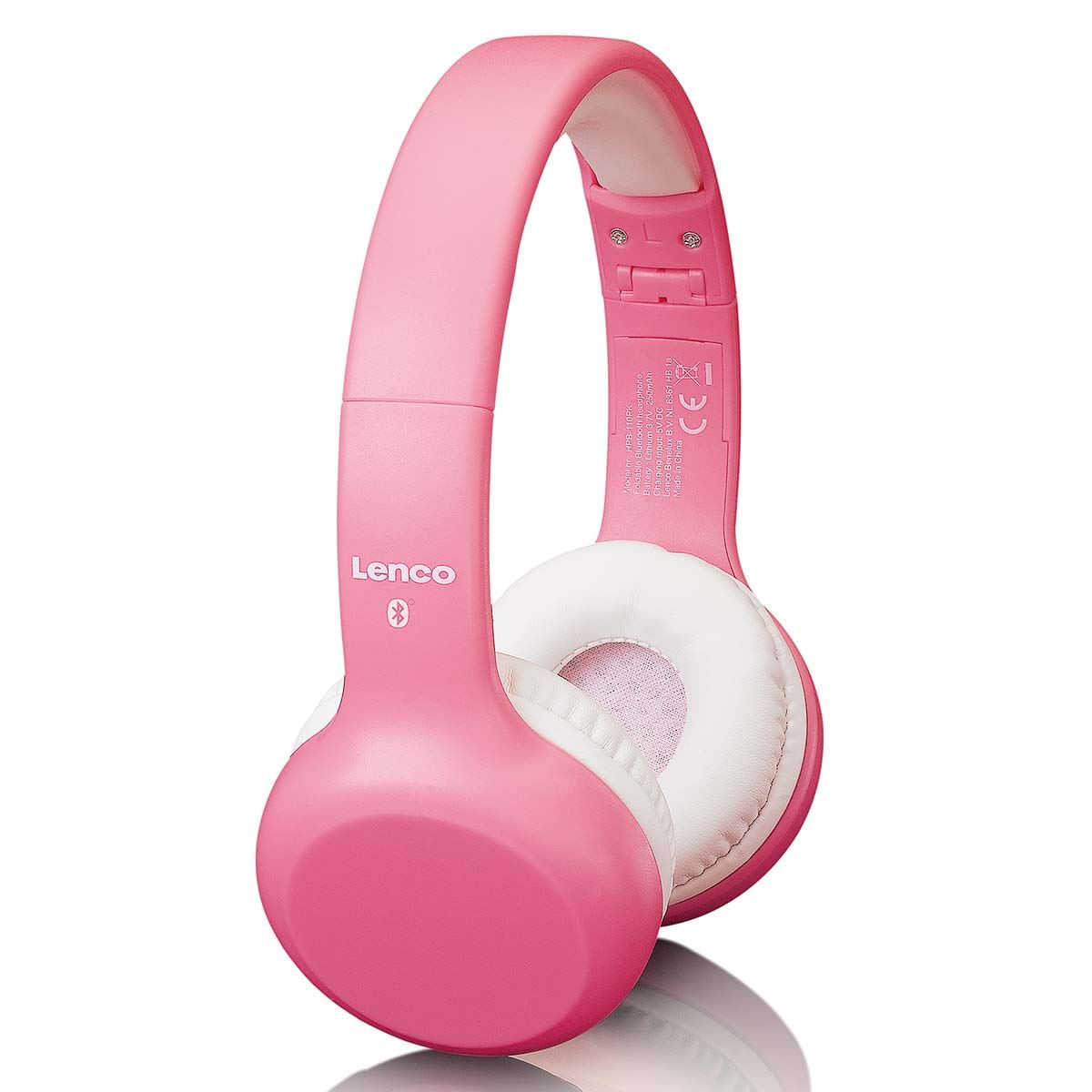 Lenco Kids Bluetooth® Headphone Limited 85dB with stickers - Pink