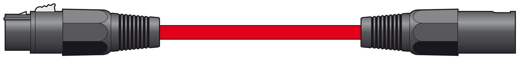 Citronic 1.5m Classic Microphone Leads XLR Female - XLR Male - Red