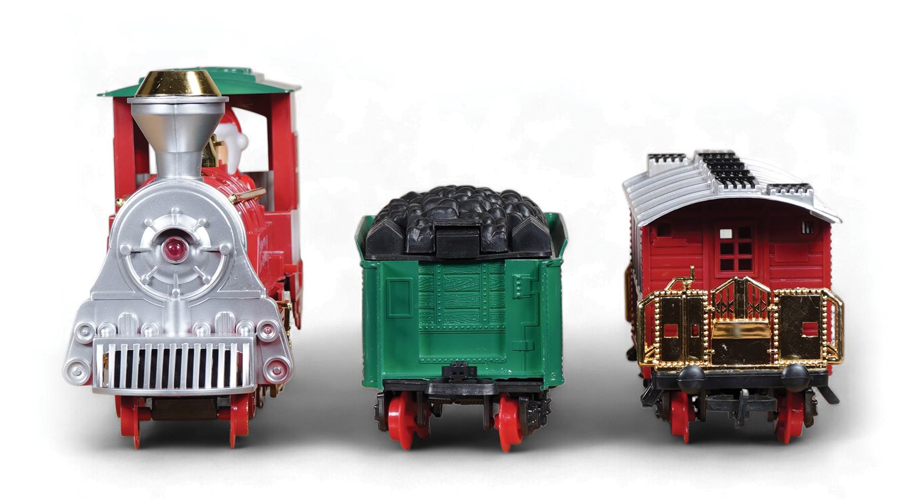 Christmas Train with Track 2 Carriages Xmas Train Set Plays Jingle Bells & Working Headlights