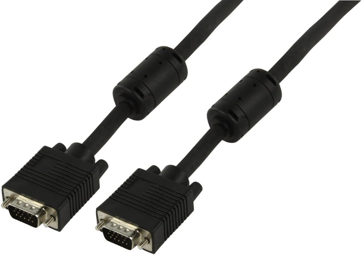 VGA Cable | VGA Male | VGA Male | Nickel Plated | 1.80 m | Round | ABS | Black