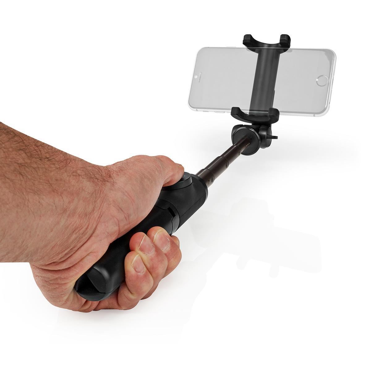 Nedis Bluetooth® Selfie Stick | Bluetooth® version: 4.2 | Maximum screen size: 3.54 " | Folded lenght: 19 cm | Unfolded length: 48 cm | Maximum weight capacity: 400 g | Battery Powered