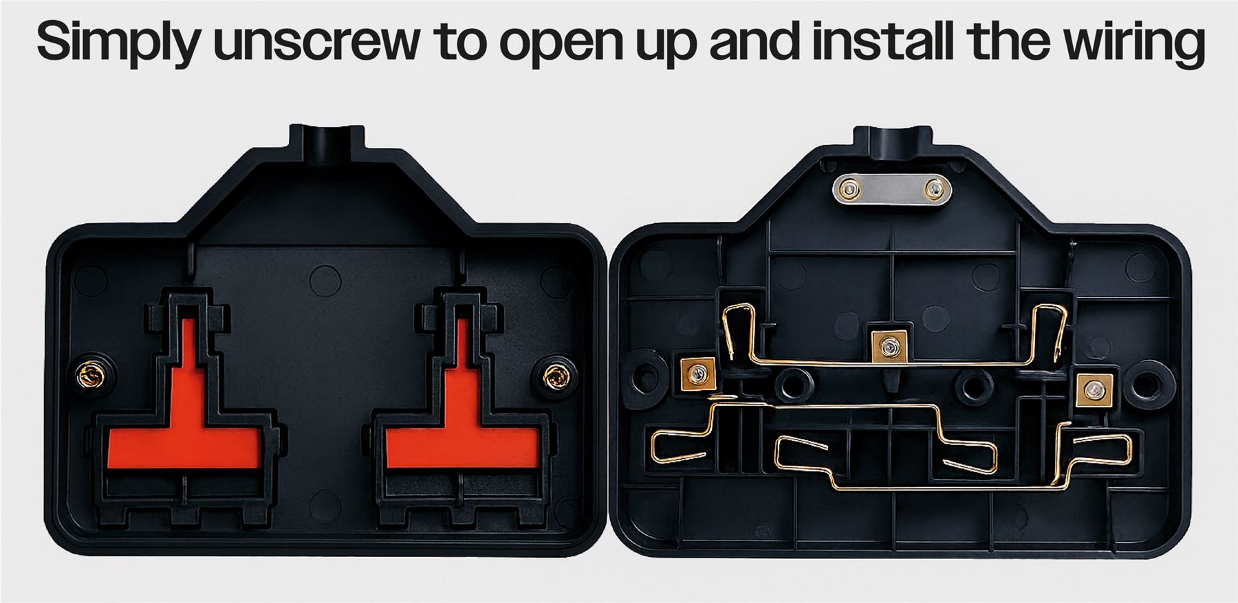 2 Gang High Impact Trailing Mains Powet Extension Socket, 13A - Black