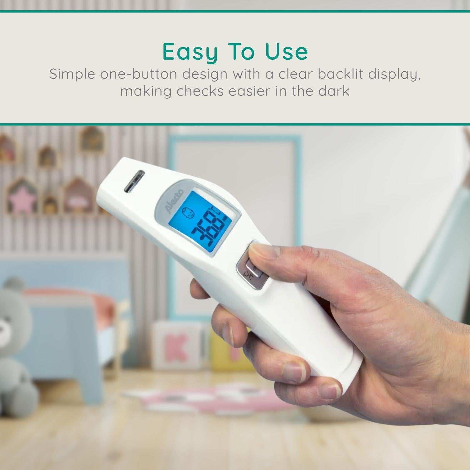 Alecto Forehead Medical Thermometer Infrared - White