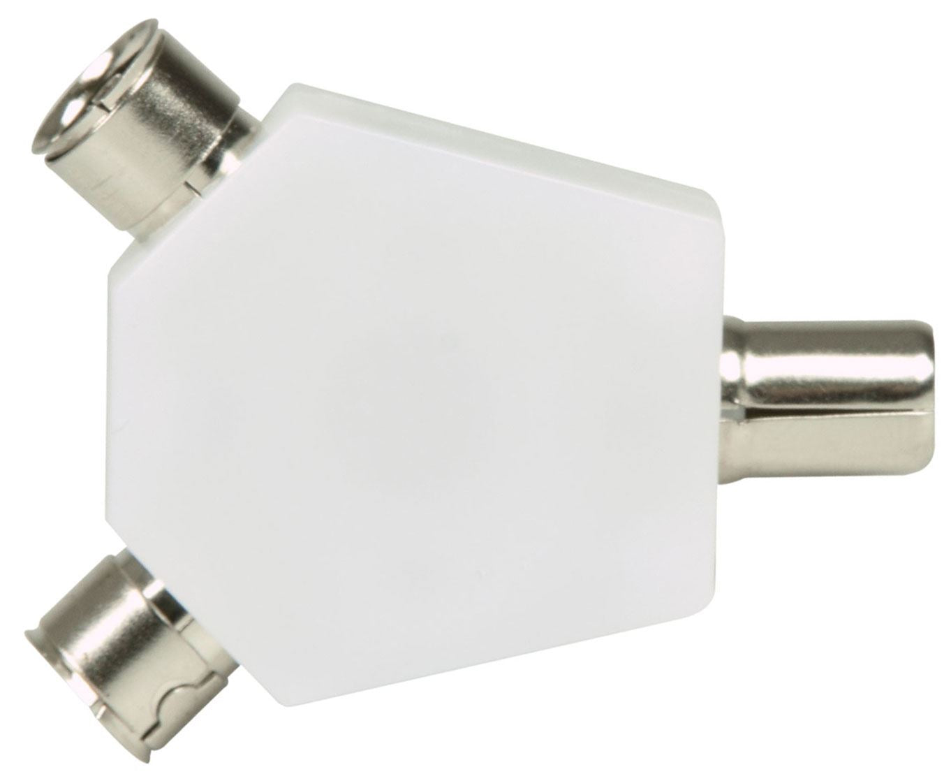 Av:link 2 Way Aerial RF Coaxial T Splitter 1x Male 2x Female Y TV Adapter