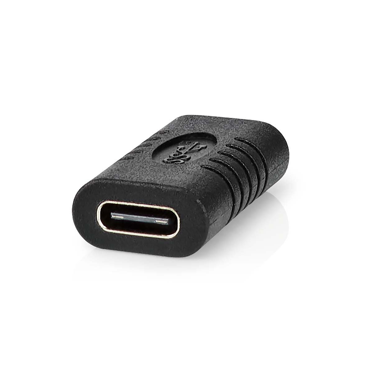 Nedis USB-C™ Coupler Adapter | USB 3.2 Gen 2 | USB-C™ Female to USB-C™ Female | 4K@60Hz | 10 Gbps | Round | Nickel Plated | Black