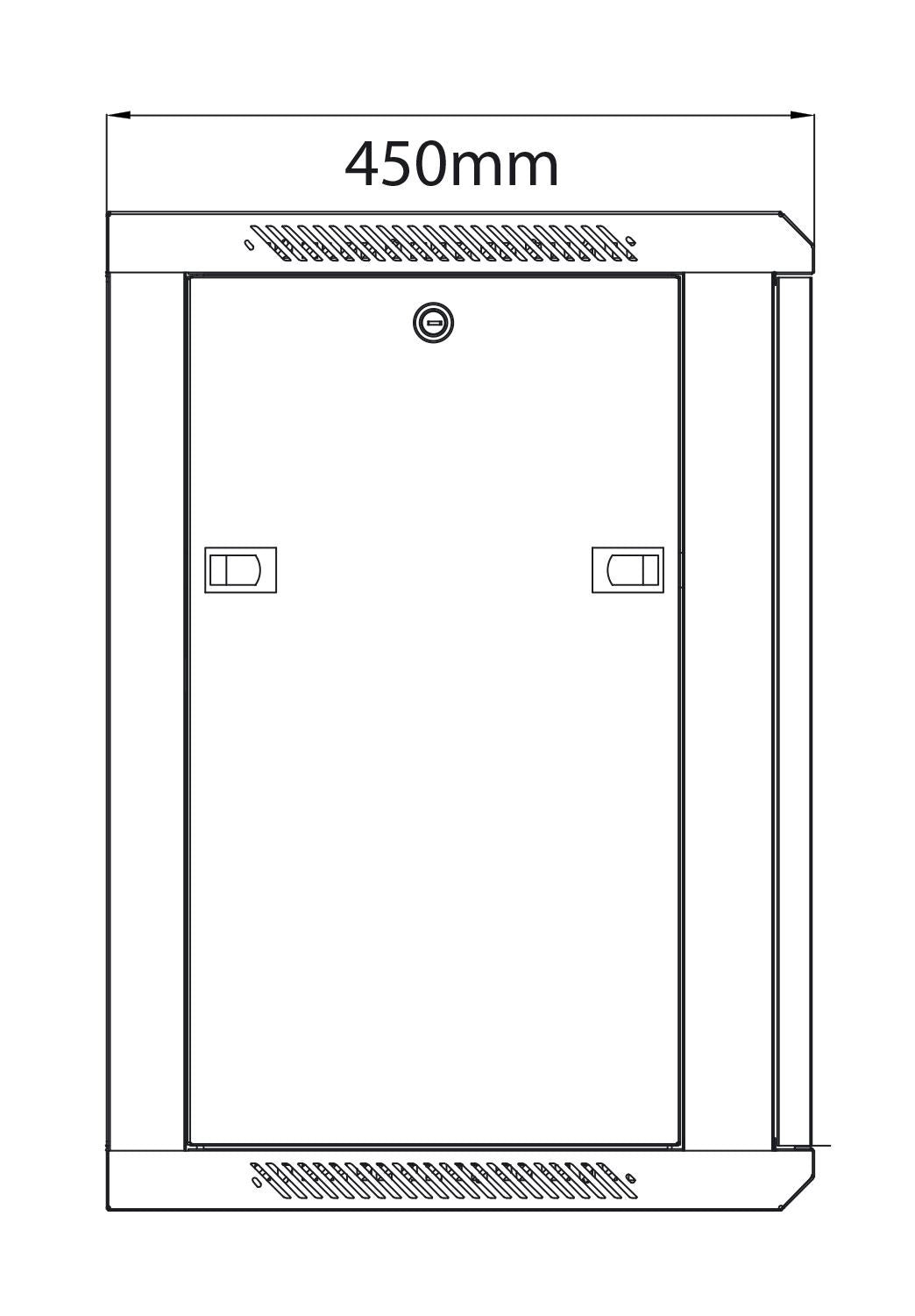 Adastra 19" Rack Cabinet with Glass Door 12U x 450mm Deep