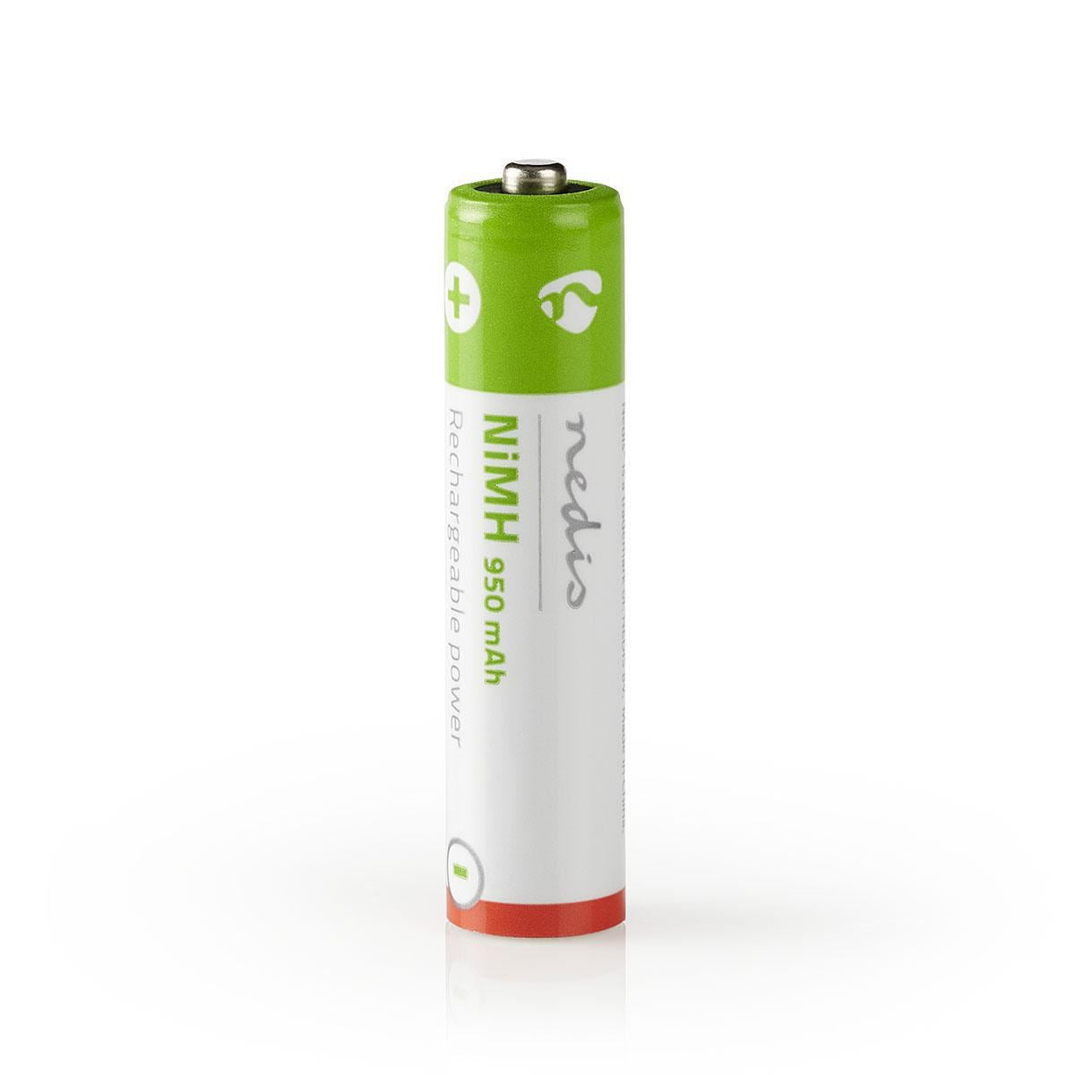 Nedis AAA Rechargeable NiMH Battery | 1.2 V DC | 950 mAh | Precharged | 4-Pack