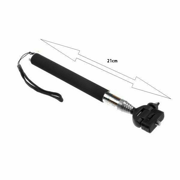 Ex-Pro Extendable Self Portrait Selfie Mono-pod With Smartphone Adjustable Holder (Use tripod mount) - Black