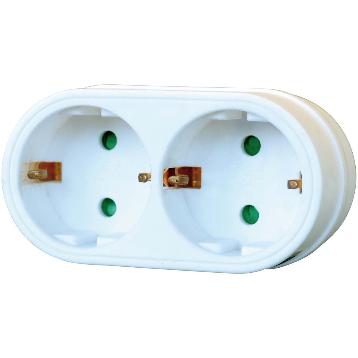 Brennenstuhl Earthed Euro Type C (CEE 7/16) Schuko Socket Adapter Plug 1 to 2 Sockets