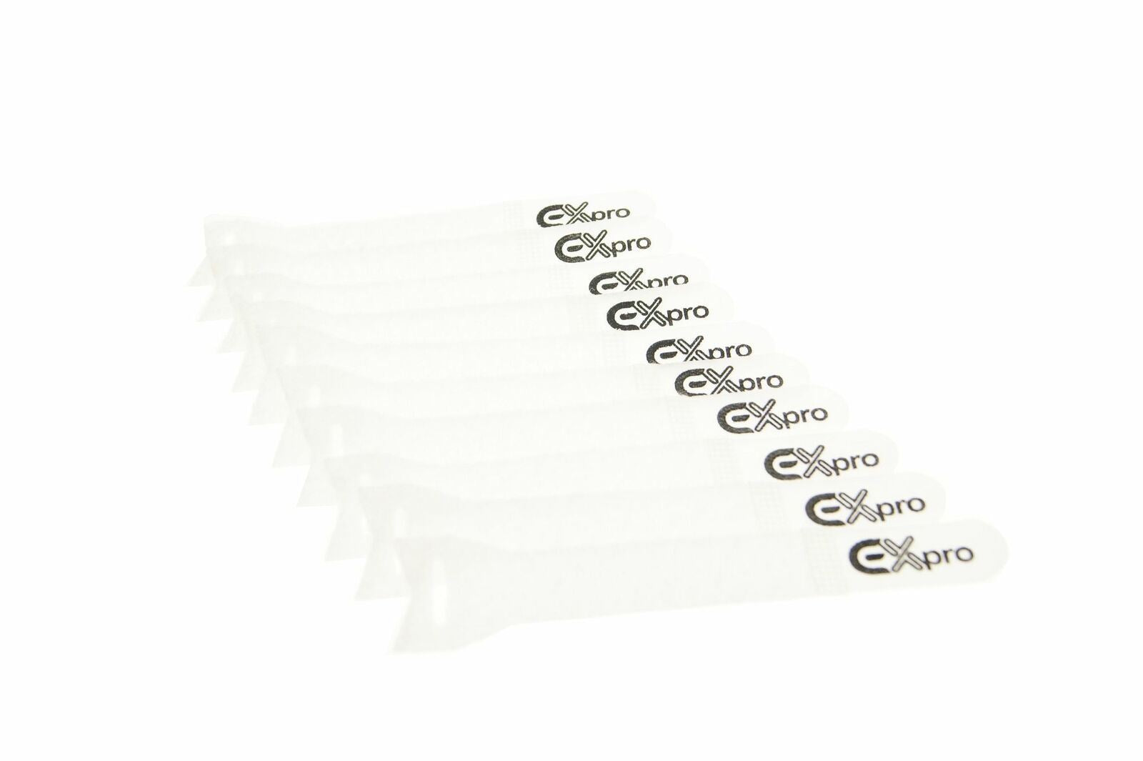 Ex-Pro Branded Velcro Cable PULL LOOPED Ties 20x150mm - 10 Pack White