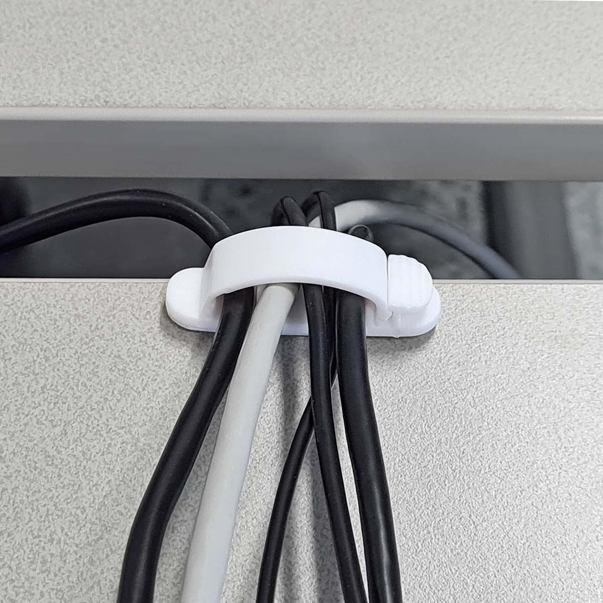 Nedis Cable Management | Cable Clip | Locked | 3 pcs | Number of slots: 3 Slots | Maximum cable thickness: 7.5 mm | Polypropylene | White