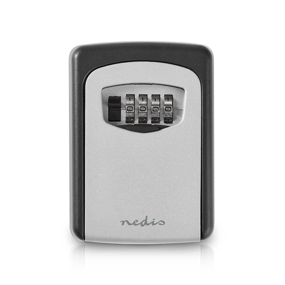 Nedis Wall Mount Key Safe Entry Safe Combination Dial Lock for Indoor and Outdoor use Black / Grey