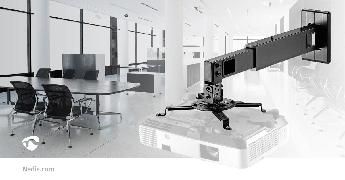 Nedis Projector Mount | Full Motion | 15 kg | Rotatable | Tiltable | Steel | Black