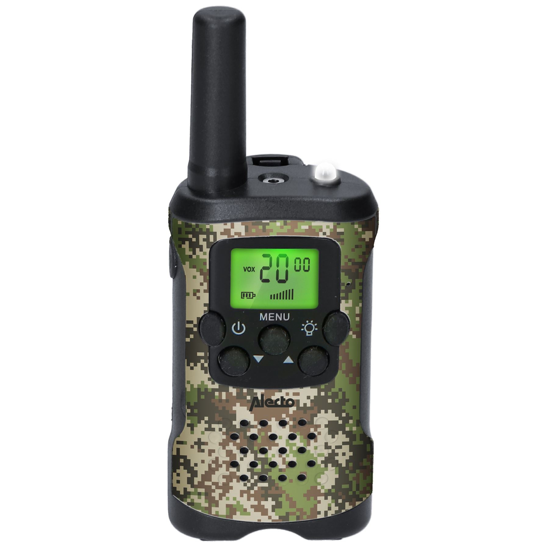 Alecto Walkie-Talkie Set | 2 Handsets | Up to 7 km | LCD | Frequency channels: 8 | VOX | up to 3 Hours | Camouflage
