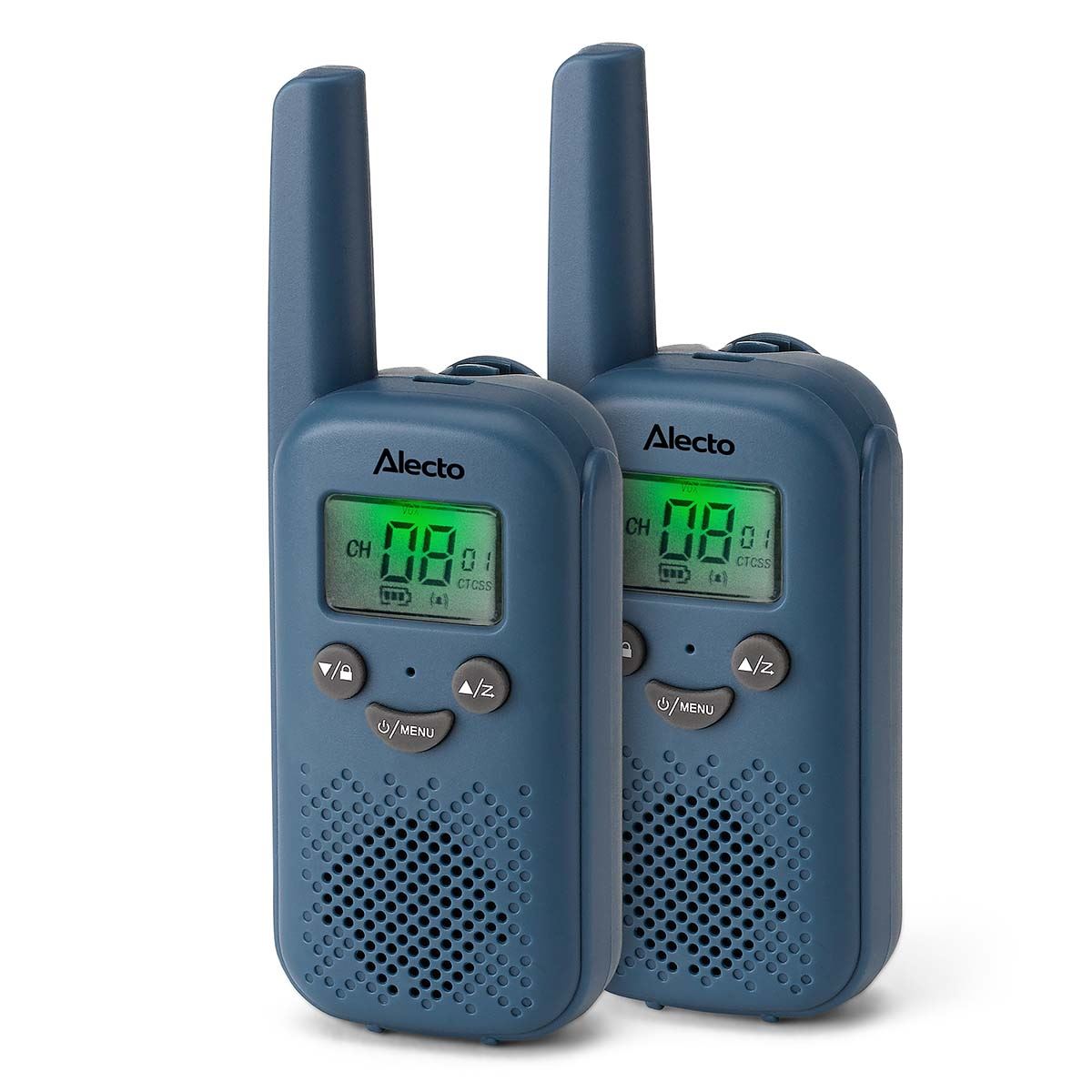 Alecto Walkie-Talkie Set | 2 Handsets | Up to 6 km | Frequency channels: 8 | PTT / VOX | 24 h standby | Blue | FR10BU