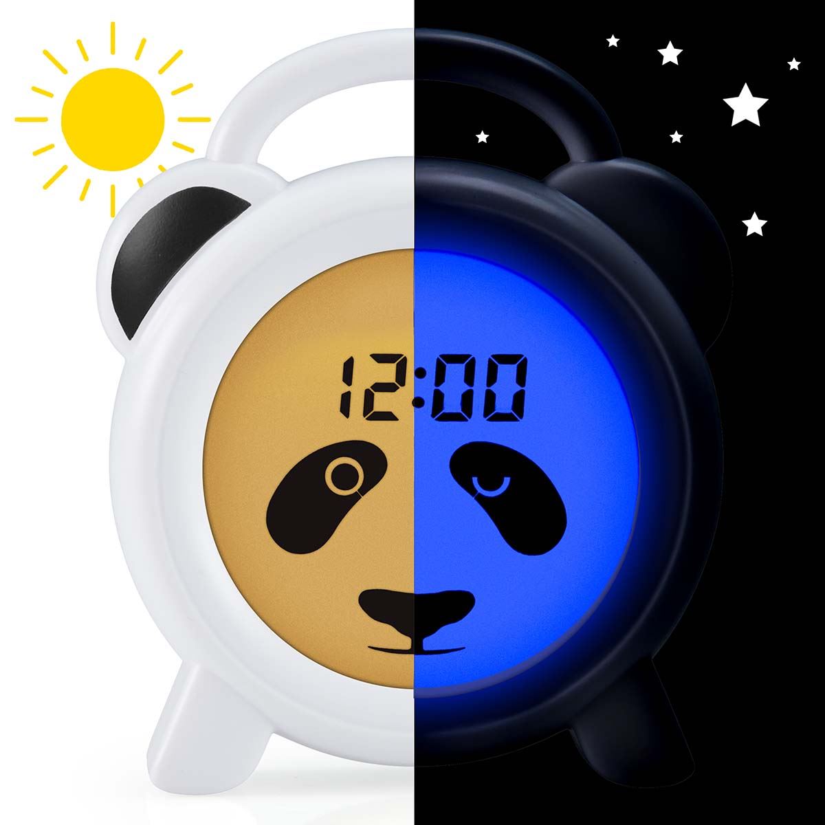 Alecto Childrens Sleep Trainer & Night Lamp Light / Alarm Clock Paula the Panda - White