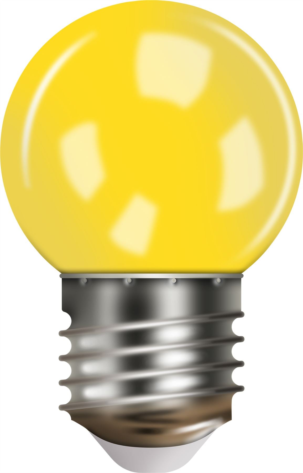 Easy-Connect Festoon 2W Yellow Coloured LED Golf Ball Anti Shatter Polycarbonate G45 E27