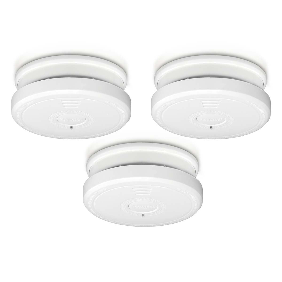 Alecto SA20 Smoke detector with Hush Button | >85 dB | Battery Included | EN14604:2005/AC:2008 | White |3 Pack
