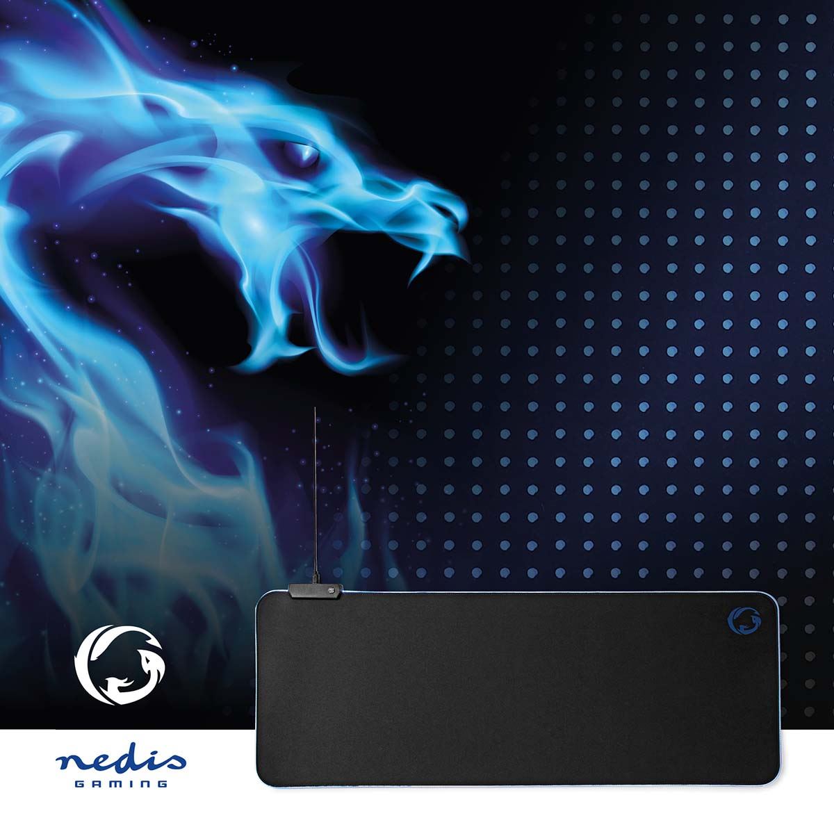 Nedis Gaming Mouse Pad | Microfiber / Rubber | Black