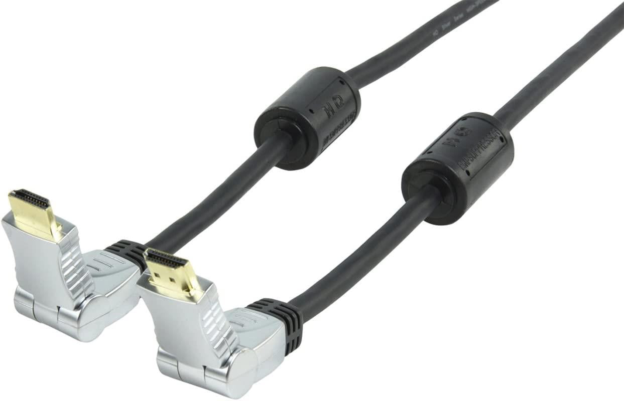 High Speed HDMI™ Cable with Ethernet | HDMI™ Connector Rotate | HDMI™ Connector Rotate | 1.50 m | Metal | Round | PVC | Black