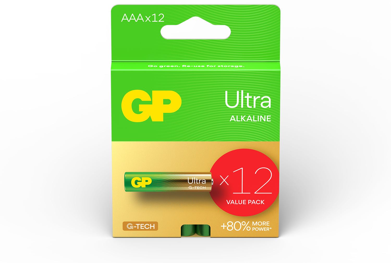Gp AAA Battery Ultra Alkaline - 12 Pack