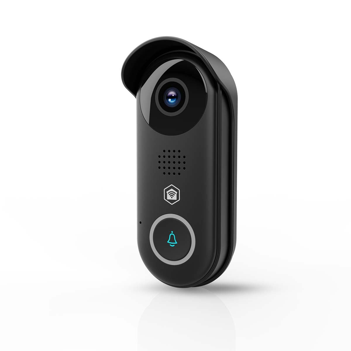 Nedis SmartLife Wireless Video Doorbell WiFi Camera,| Full HD 1080p | Cloud Storage (optional) / microSD (not included) / Onvif | IP54 | With motion sensor | Night vision | Black