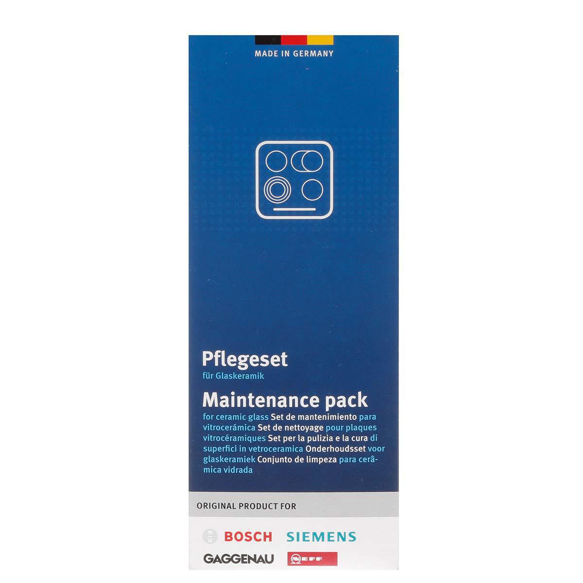 Bosch Maintenance Kit Set for Glass, Ceramic, Induction and Stainless Steel Hobs