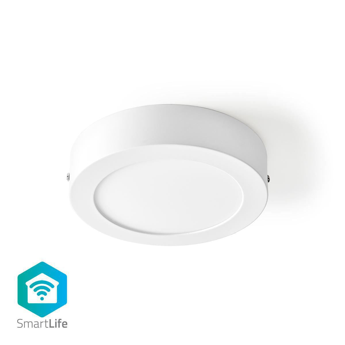 Nedis SmartLife Wi-Fi Ceiling Light 17cm Round 12W Warm/Cool White App Controlled / Alexa Google