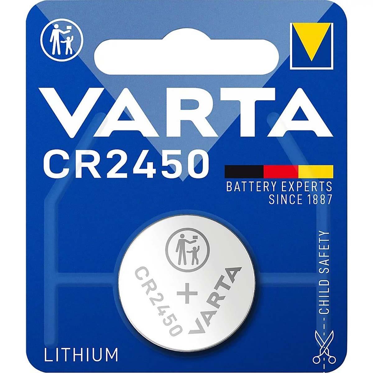 Varta CR2450 Lithium Button Cell Battery 3 V 1-Blister