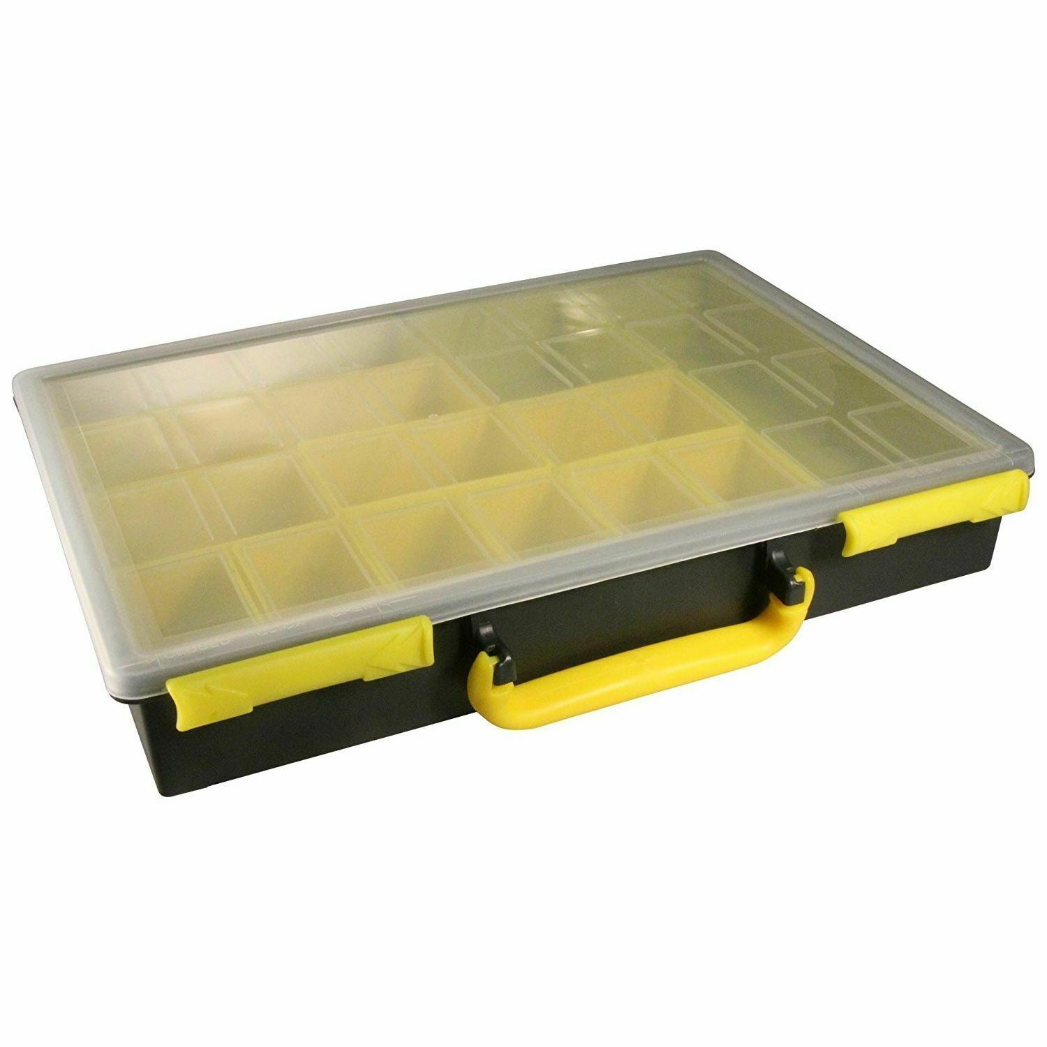 13 Compartment Organiser Storage Case Box with Removable Trays - 60mm x 340mm x 250mm, Craft, Screws, Nails, Nut Bolt