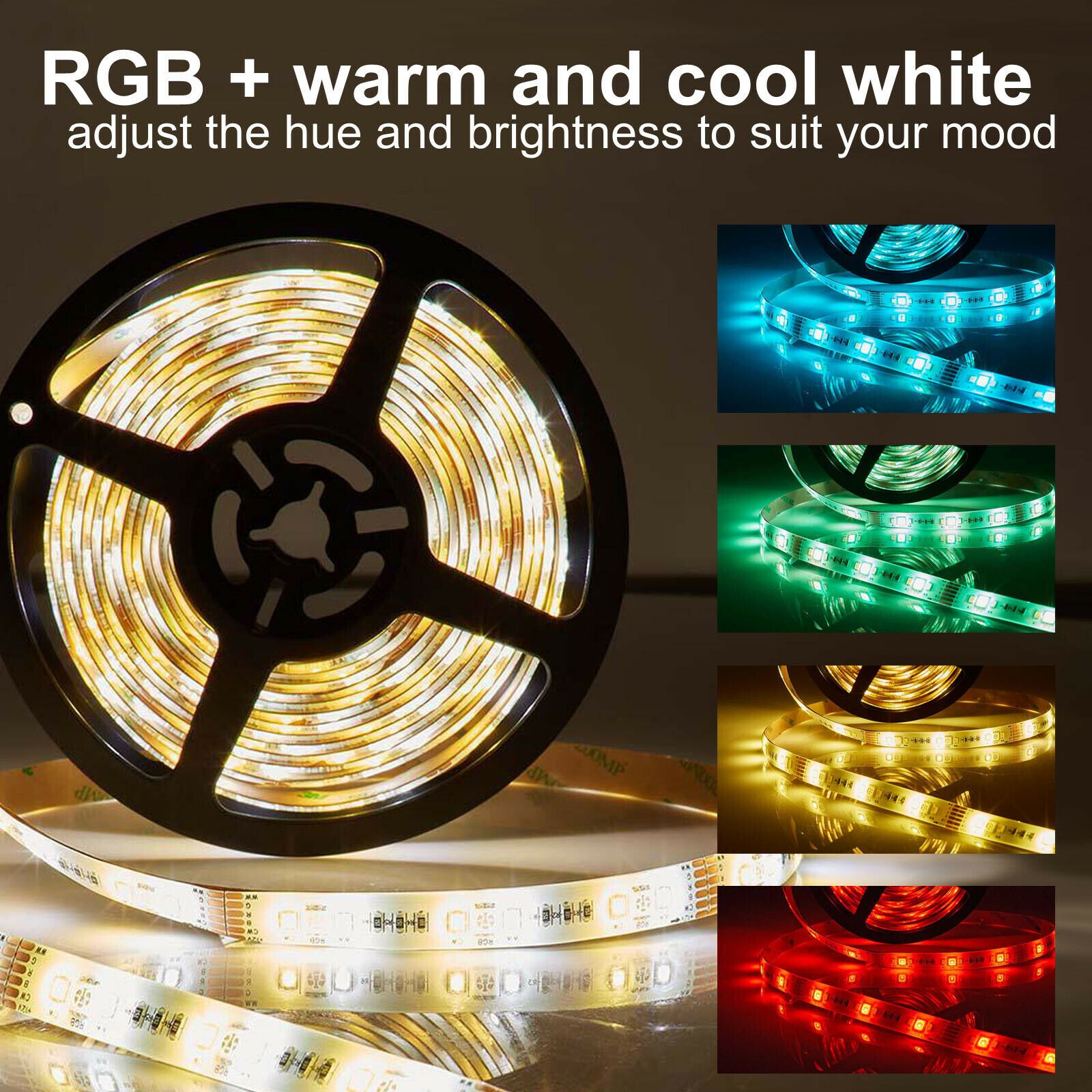 Nedis SmartLife LED Strip | Wi-Fi | Cool White / RGB / Warm White | SMD | 5.00 m | IP44 | 2700 - 6500 K | 960 lm | Android™ / IOS