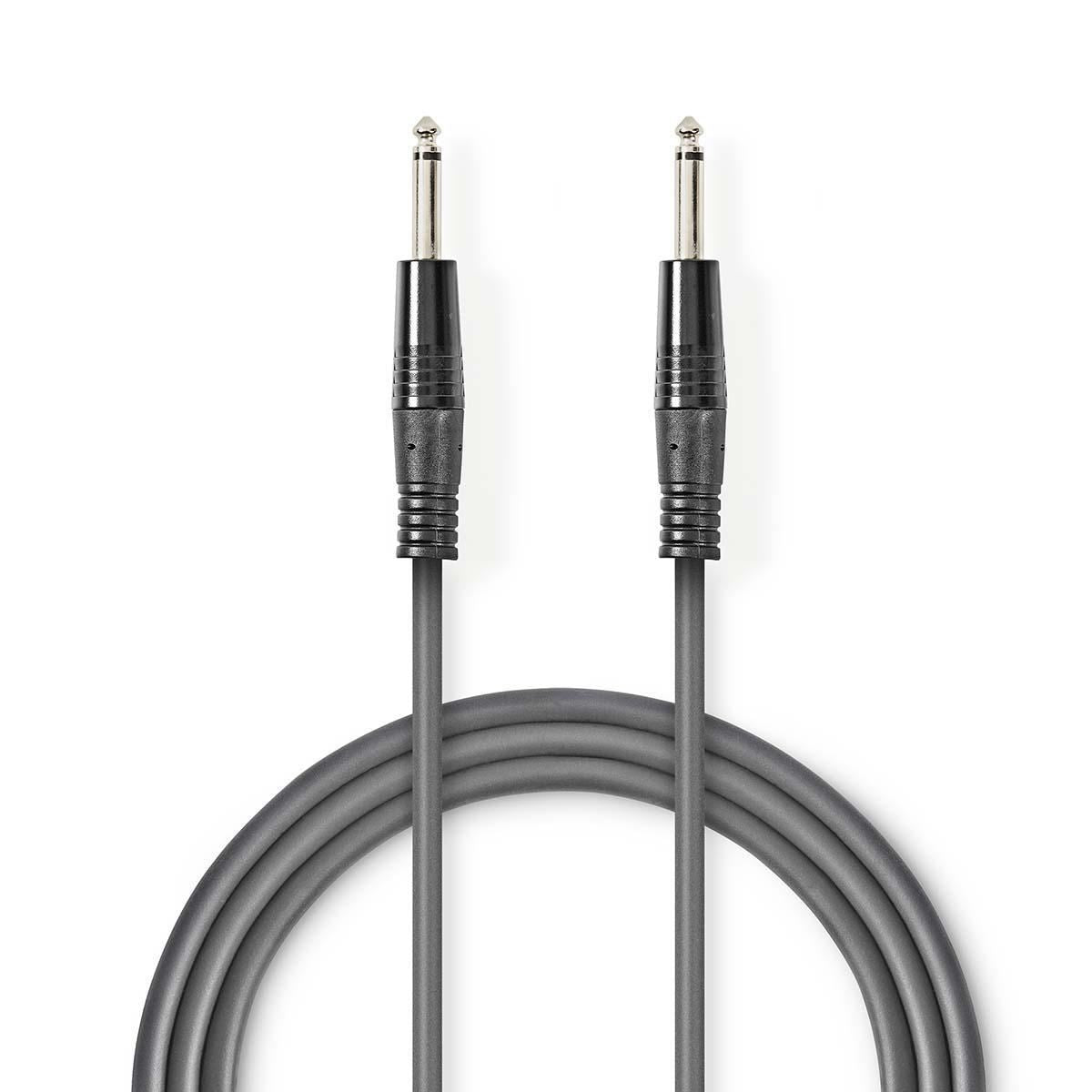 Nedis Mono Audio Cable | 6.35 mm Male | 6.35 mm Male | Nickel Plated | 1.50 m | Round | PVC