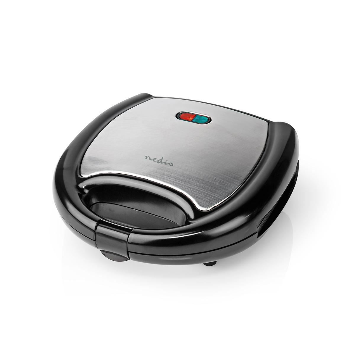 Nedis Waffle Maker Machine Square Shape 2 Slice Non Stick Electric Iron Press 750W